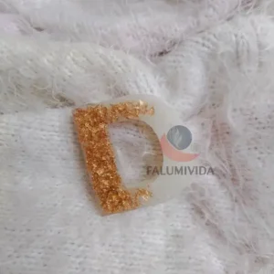 Letter "D" Resin Keychain