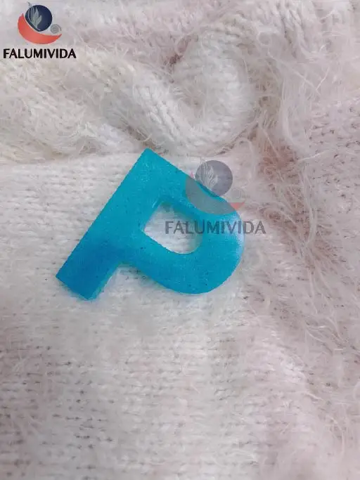 Letter "P" Resin Keychain