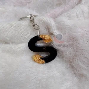 Letter "S" Resin Keychain