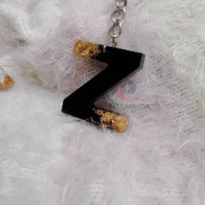 Letter "Z" Resin Keychain